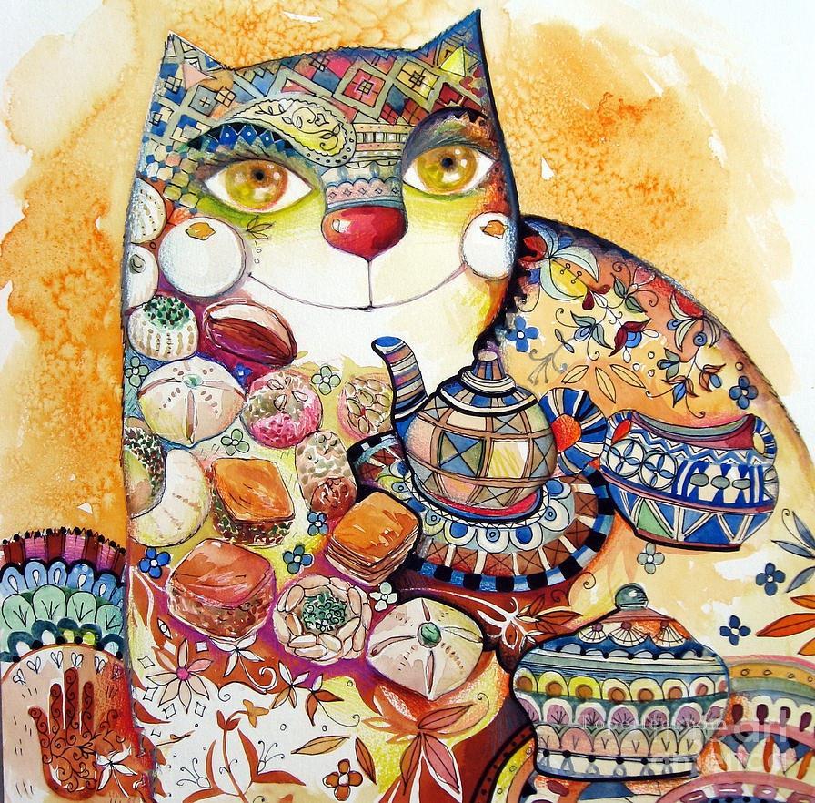 décor chat moderne Peintures à l'huile